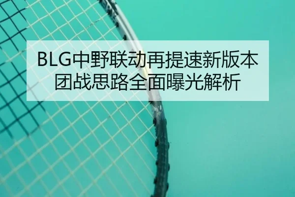 BLG中野联动再提速新版本团战思路全面曝光解析 | bandao